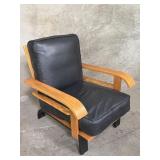 Russel Wright-style art deco bentwood and faux