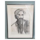 Pencil signed portrait drawing