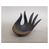 Mid-century Modern bronze hand sculpture trinket