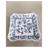 Vintage Meissen blue and white square dish