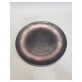 Signed Jade Snow Wong black enameled plate