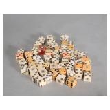 Group of vintage composite dices