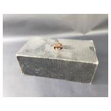 Vintage poker chip caddy with poker chips