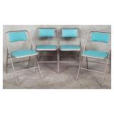 4 Samsonite Mid-century Modern metal folding