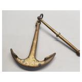 Vintage brass maritime anchor figurine