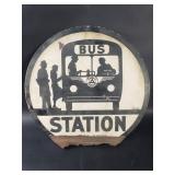 Vintage porcelain over steel public service bus