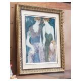 Signed Barbara A. Wood lithograph under