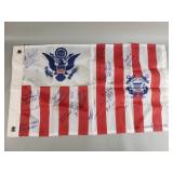 Signed vintage U.S. Coast Guard flag
