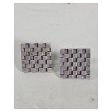 Pair of Mid-century modern sterling silver