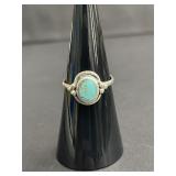 Sterling silver and turquoise ring