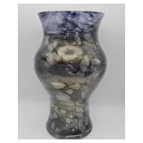 Vintage hand-blown reverse-painted marbled art