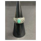Vintage sterling silver and turquoise ring