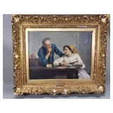 Antique Jules Zermati signed oil on canvas