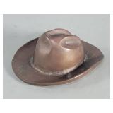 Vintage brass cowboy hat ashtray