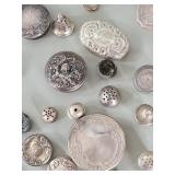 Group of sterling silver salt and pepper shakers