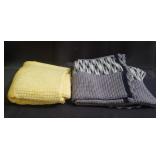 Pair of handmade crochet blankets