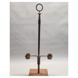 Tommi Parzinger style brass two light candelabra