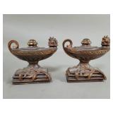 Vintage copper-tone spelter Aladdin