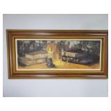 Signed vintage oil painting on canvas