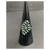 Vintage sterling silver and turquoise ring