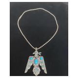 Vintage Southwestern style silver tone pendant