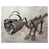 Bernard Hanes industrial metal dragon sculpture