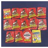 Lot of 1970s / 80s empty baseball card wax packs