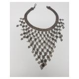 Vintage silver bib necklace