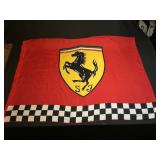 Vintage Enzo Ferrari sports cars banner flag Italy