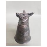 Vintage silver wolf head stirrup cup