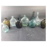 Group of antique glass decantors