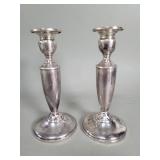Sterling silver weighted candlesticks