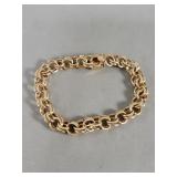 14k gold double link bracelet