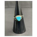Vintage sterling silver and turquoise ring