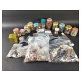Group of vintage jewelry making supplies