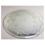 Vintage reversed etched vanity tray