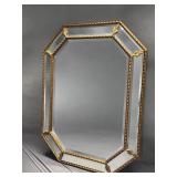 Vintage octagonal wall mirror