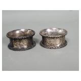 Antique silver napkin rings