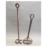 Pair of vintage branding irons