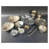 Group of vintage silver plate items