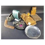 Box of miscellaneous napkin holder, tray, desk