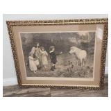 c1906 framed print "A Tempting Bait"