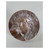 Antique French Art Nouveau bronze medal