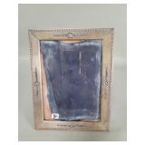 Vintage 800 silver, glass and wood picture frame
