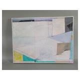 Andy Nelson signed abstract oil on board