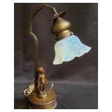 Vintage bronze figural lamp