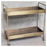 Crate & Barrel-style metal bar cart