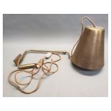 Mid-century Modern adjustable brass wall lamp