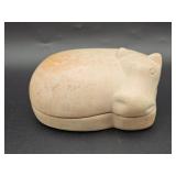 Vintage hand-carved soapstone hippopotamus