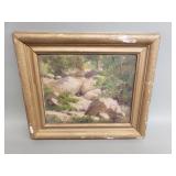 Signed vintage Raymond Linfoot oil on board
